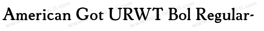 American Got URWT Bol Regular字体转换